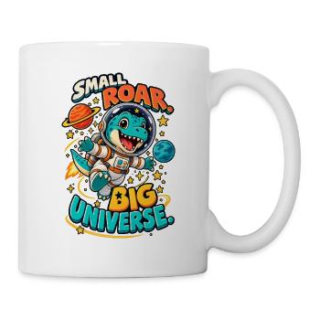 RobVibe Weltraum-Dino mit großer Entdeckerlust - Tasse - Weiß - Rechts