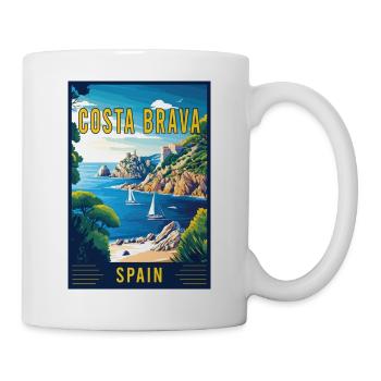 Entdecken Sie den Charme von Costa Brava in Spanien - Tasse - Weiß - Rechts