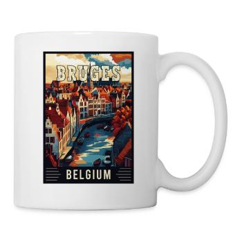 Erleben Sie den Märchenzauber von Brügge in Belgien - Tasse - Weiß - Rechts