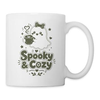 Spooky & Cozy Geisterkaffee - Tasse - Weiß - Rechts