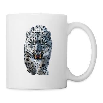 Schneeleopard - Tasse - Weiß - Rechts