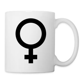 Frau - Tasse - Weiß - Rechts