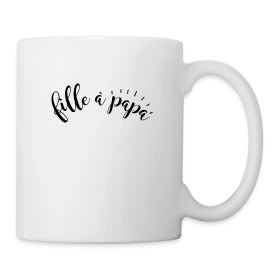 Modèle T-shirt Fille à Papa Adorée personnalisé sur Mug blanc