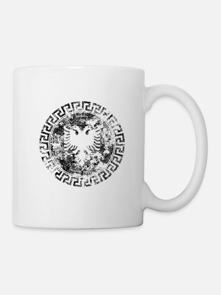 Albanischer Adler im Vintage Look - Medusa Patriot - Tasse - Weiß