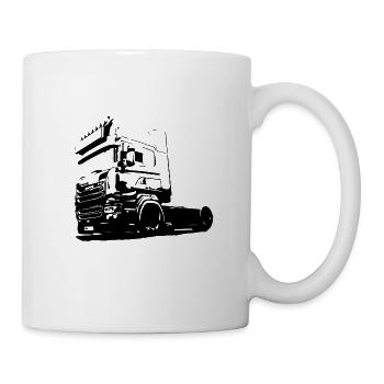 Schwedischer LKW - Tasse - Weiß - Rechts