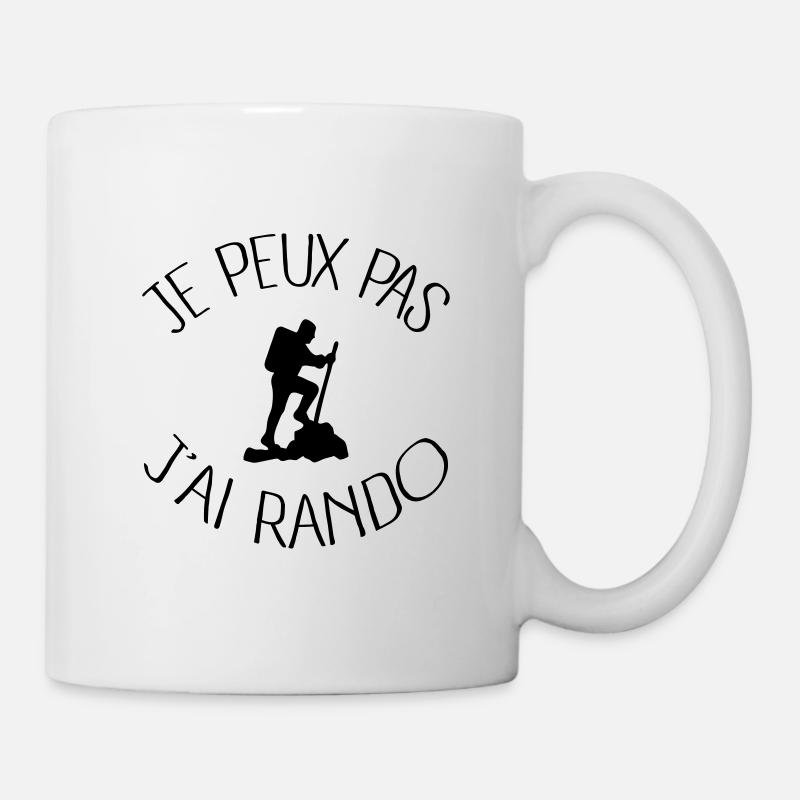 Je peux pas j'ai Rando - Mug blanc - blanc