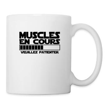Muscles en cours nouveau - Mug blanc - blanc - Droite