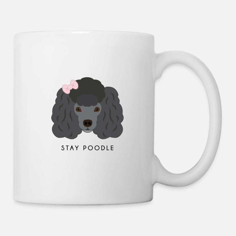 Schwarzer Pudel - Tasse - Weiß
