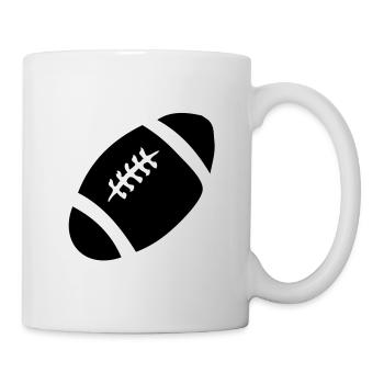 ballon_footamericain2 - Tasse - Weiß - Rechts