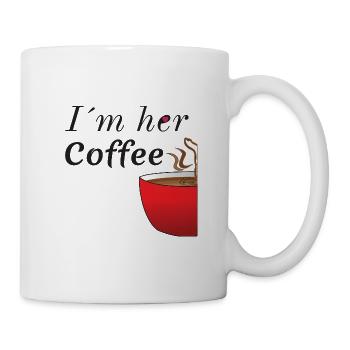 Comme le café et le lait - Café partenaire chemise couple - Mug blanc - blanc - Droite