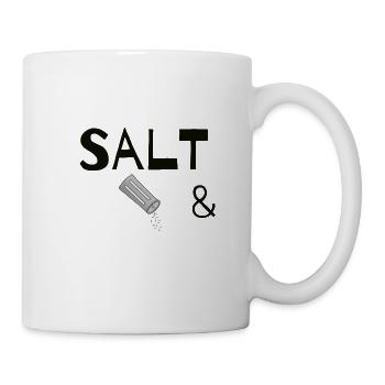Wie Salz und Pfeffer - Lustiges Partner Paar Shirt - Tasse - Weiß - Rechts