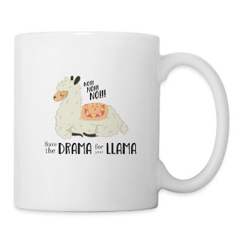 Sauvez le drame pour vous Llama - Mug blanc - blanc - Droite