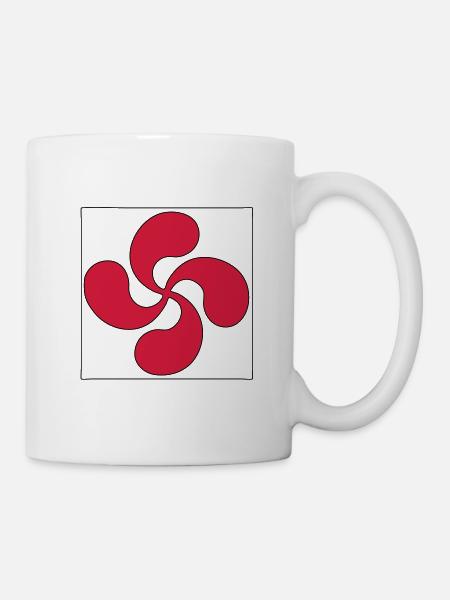 croix basque - Mug blanc - blanc