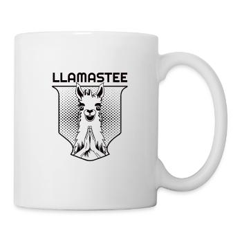 Llamastee Llama prie namastee lama - Mug blanc - blanc - Droite