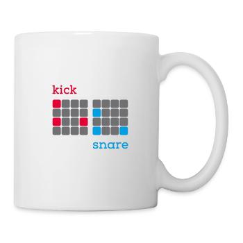 Kick Snare - Drum Machine Nerd Shirt V1 - Mug - white - Right