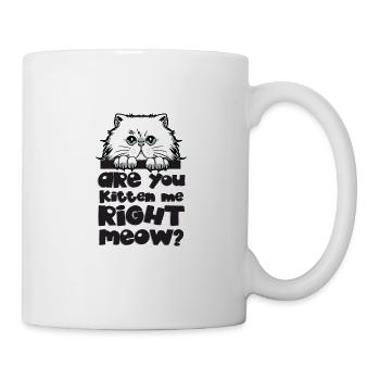 Cat face kitten claw race cat gift - Mug - white - Right