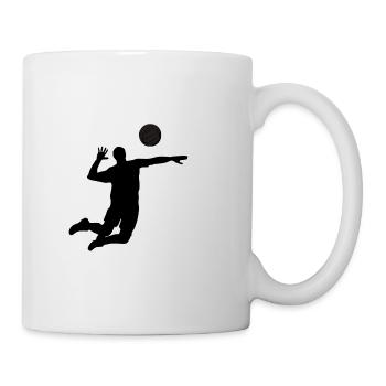 Joueur de volleyball - Mug blanc - blanc - Droite
