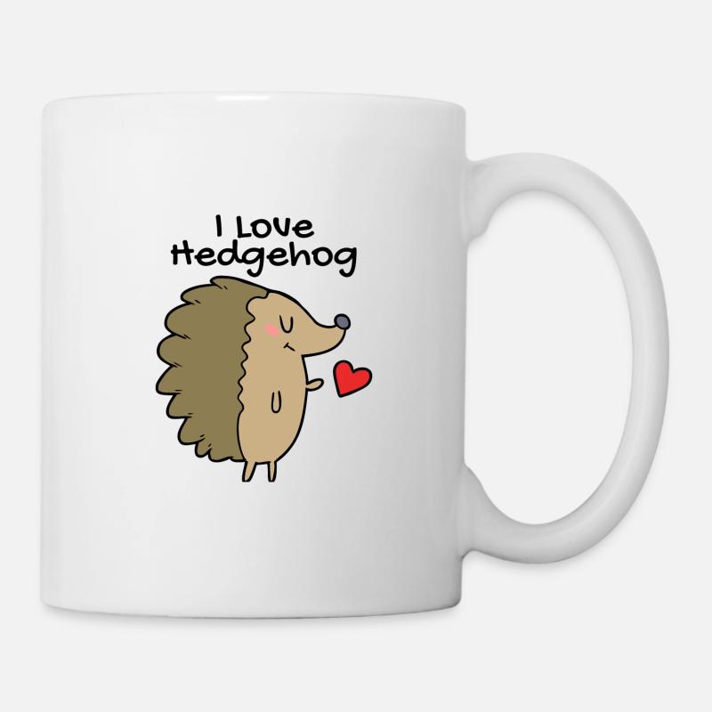 J'aime hérisson - Mug blanc - blanc