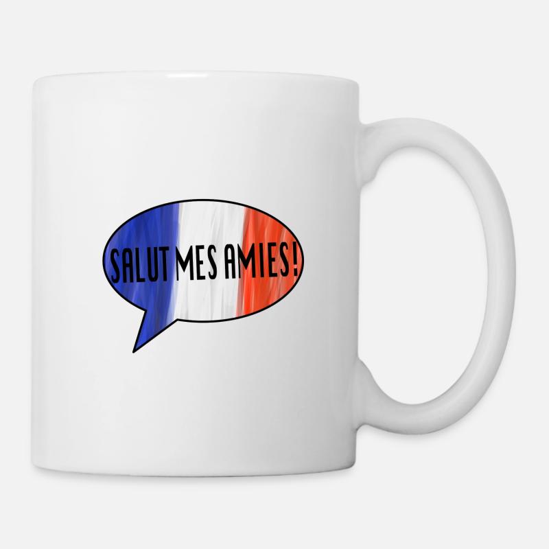 Salut mes amis! - Français - Mug blanc - blanc