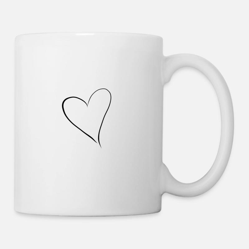 Herz Liebe Geschenk - Tasse - Weiß