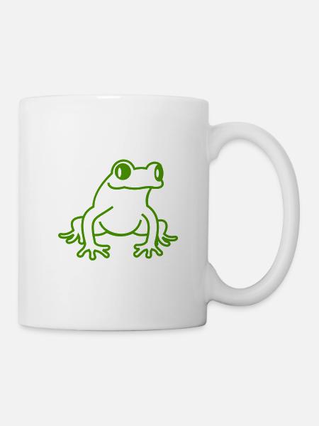 Grüner frosch tier,frosch - Tasse - Weiß