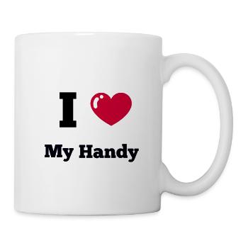 J'aime mon portable - Mug blanc - blanc - Droite