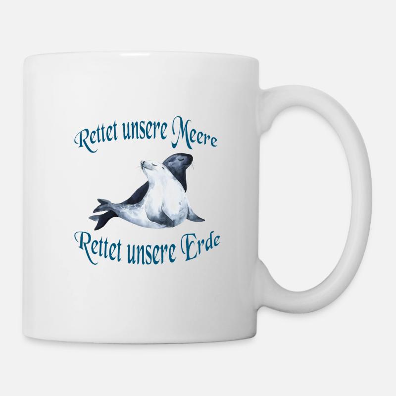 Save Our Seas T-Shirt Sealions Cute - Mug - white