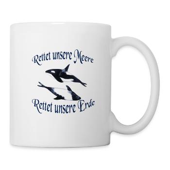 Sauvez nos mers en jouant au T-shirt ORCAS - Mug blanc - blanc - Droite