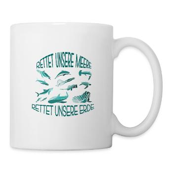 Sauvez nos mers T-shirt créatures de la mer turquoise - Mug blanc - blanc - Droite