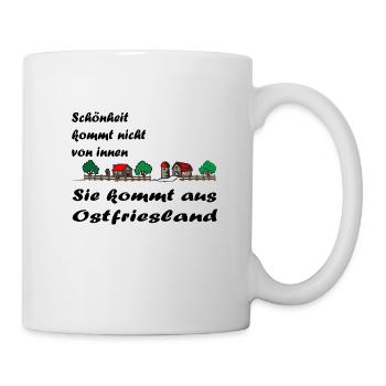 Beauty does not come from within - Ostfriesland - Mug - white - Right