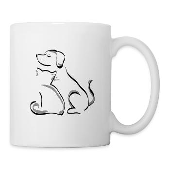 dog and cat - Mug - white - Right