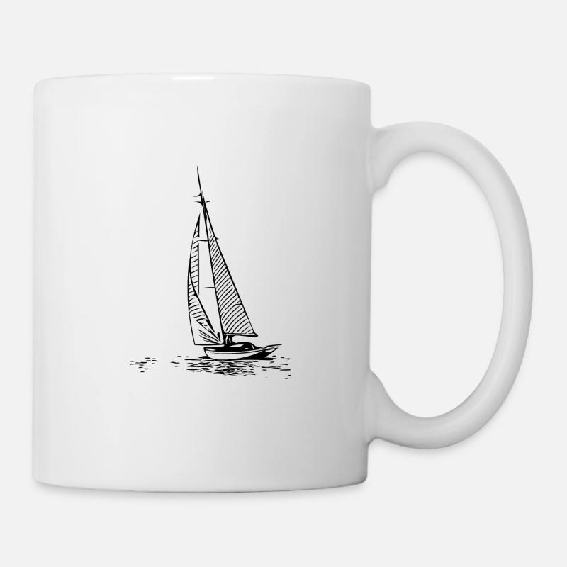 Voilier - Mug blanc - blanc