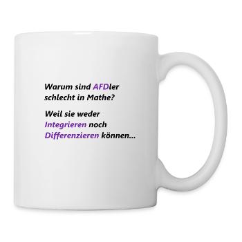 AFDler sind schlechte Mathematiker. - Tasse - Weiß - Rechts