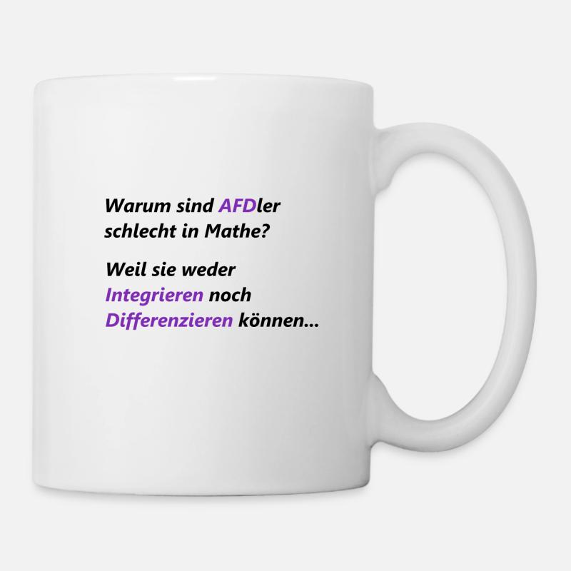 AFDler sind schlechte Mathematiker. - Tasse - Weiß