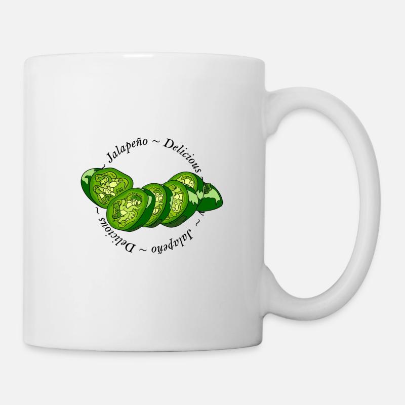 Jalapeno Tranches Chili Piment Piment Épicé Chaud - Mug blanc - blanc