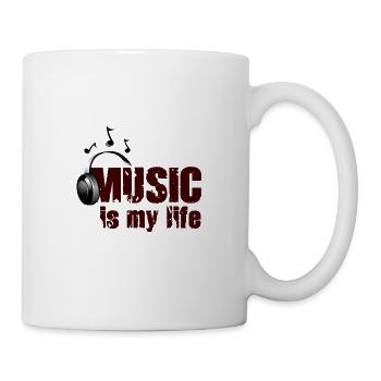 Music is my life Geschenkidee - Mug blanc - blanc - Droite