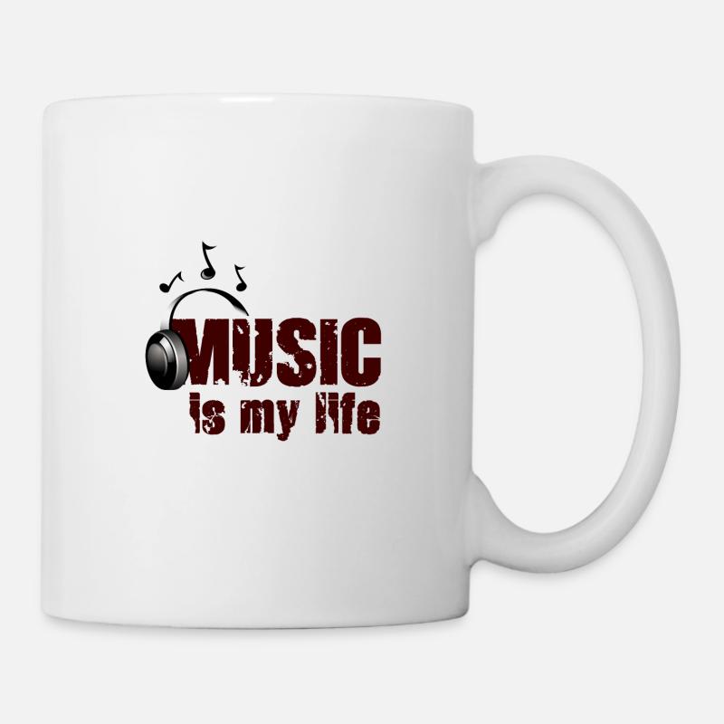 Music is my life Geschenkidee - Mug blanc - blanc