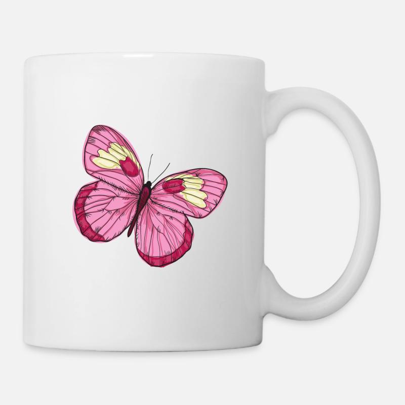 Papillon papillon - Mug blanc - blanc
