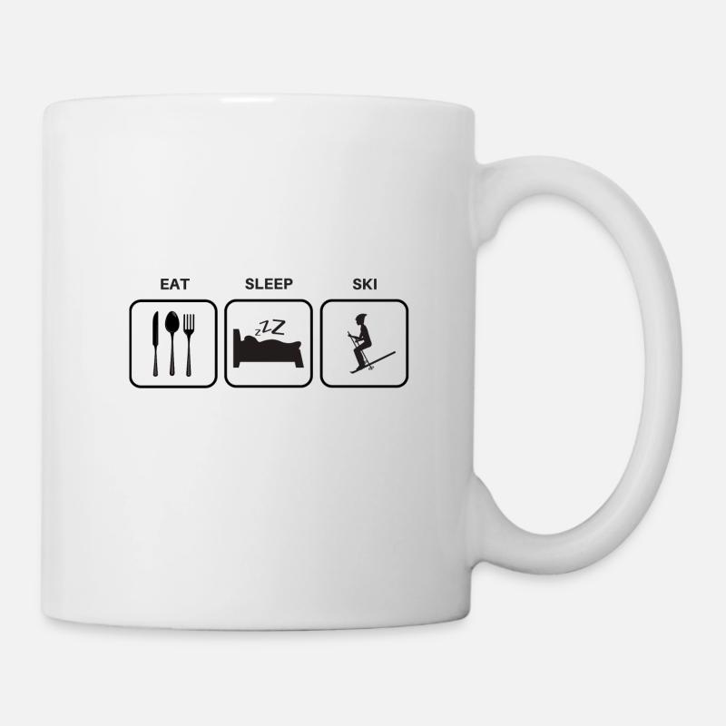 Ski ski - Mug blanc - blanc