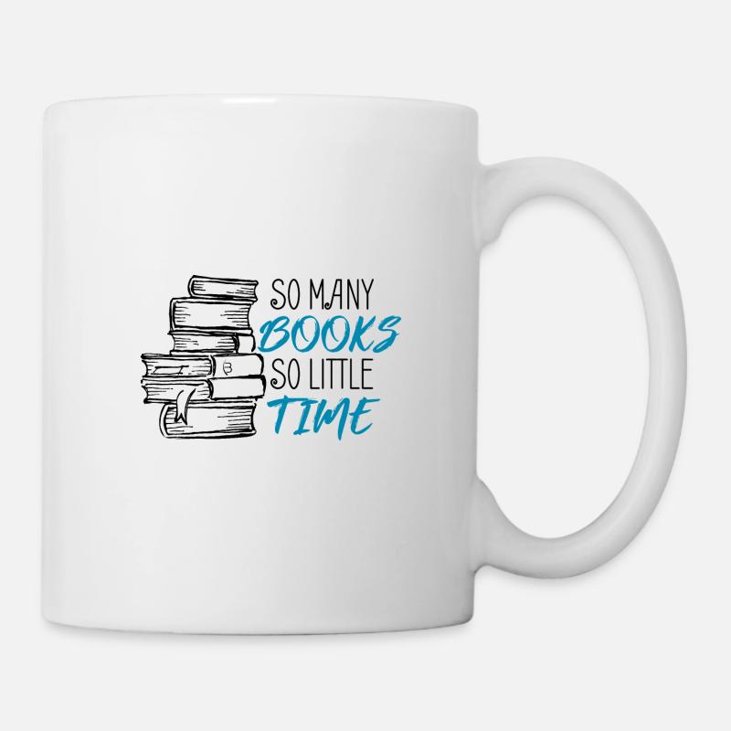 Tant de livres si peu de temps - Noir - Mug blanc - blanc