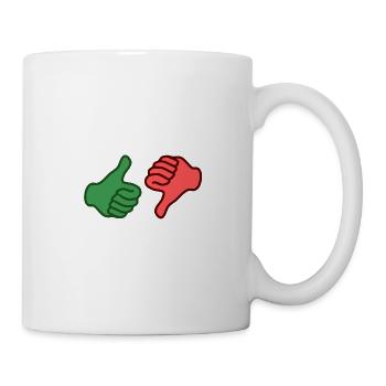 Thumbs up - thumbs down - Mug - white - Right