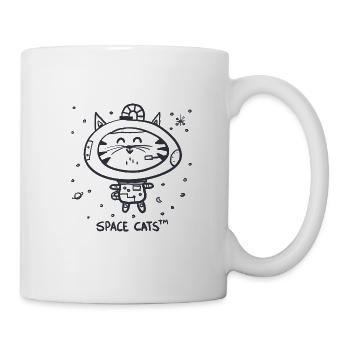 Weltraum Katze | Astronauten Katze | Geek | Nerd - Tasse - Weiß - Rechts