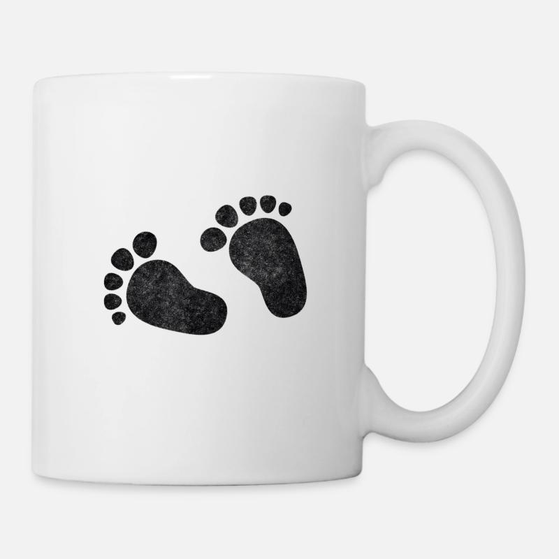 Bébé Pieds Bébé Grossesse Ventre bébé - Mug blanc - blanc