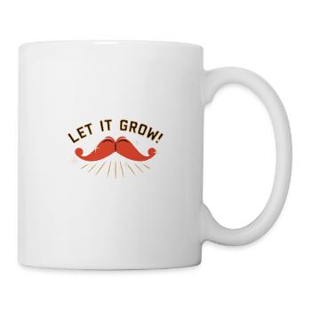 Moustache moustache moustache moustache barbe novembre - Mug blanc - blanc - Droite