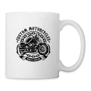 MOTO CUSTOM - Noir - Mug blanc - blanc - Droite