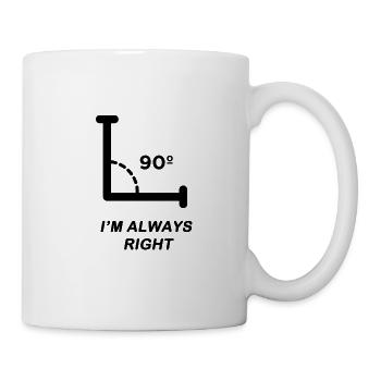 Drôle de maths Angle droit Angle - Mug blanc - blanc - Droite