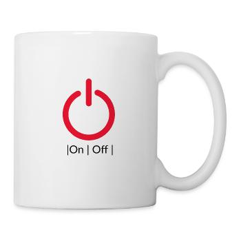 On Off Knopf - Tasse - Weiß - Rechts