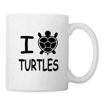 I Love Turtles - Mug - white - Right
