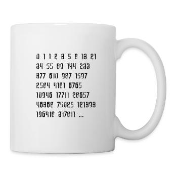 Fibonacci Zahlenfolge - Tasse - Weiß - Rechts