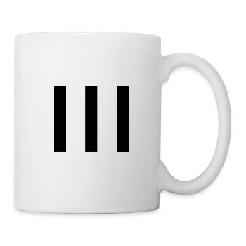 Schwarze Balken - Tasse - Weiß - Rechts